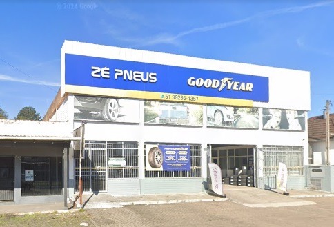 Fachada da loja Zé Pneus em Taquara - RS
