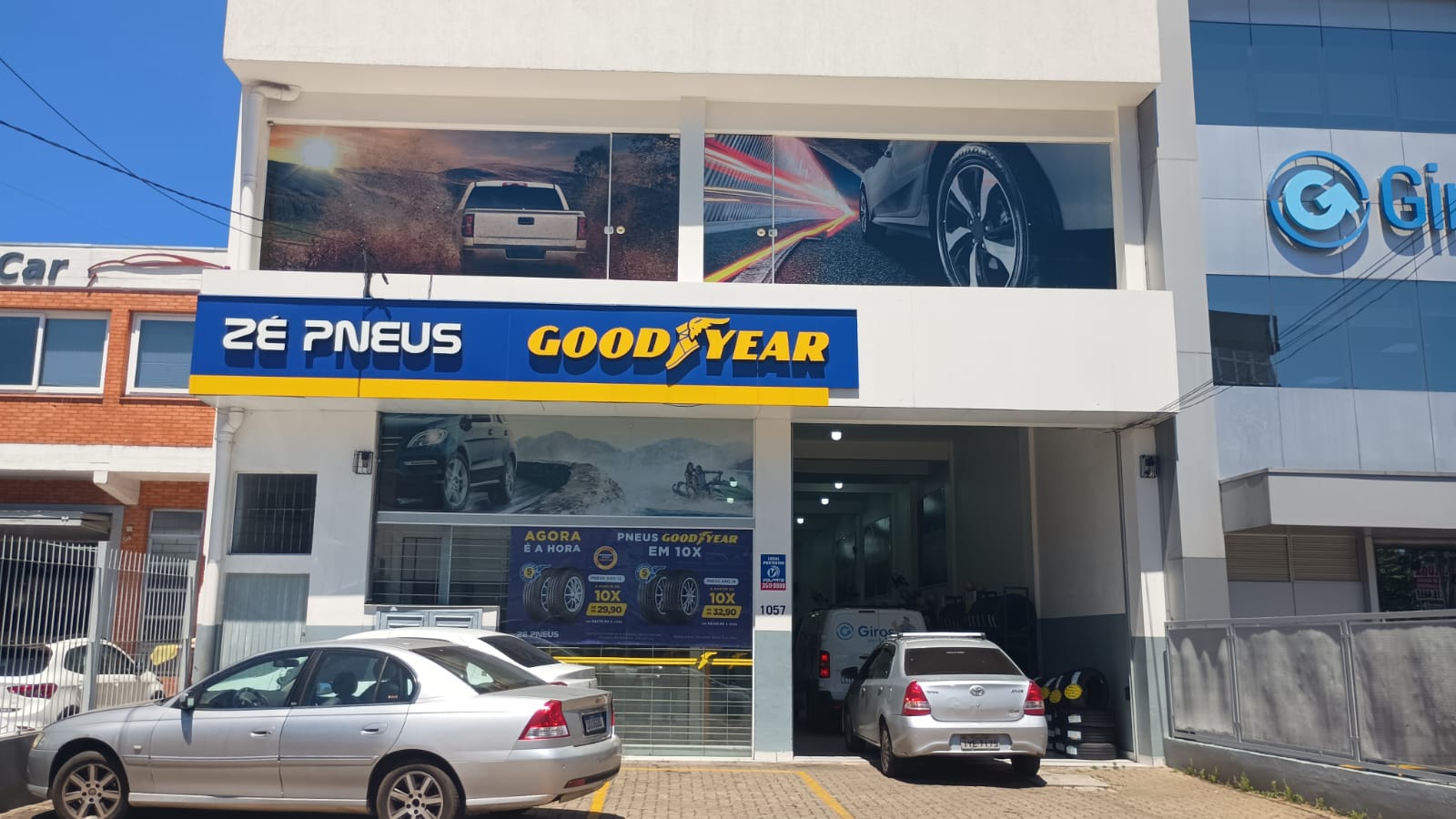 Fachada da loja Zé Pneus em Porto Alegre - RS