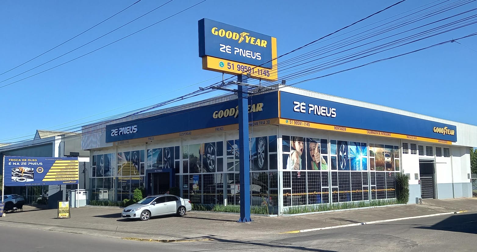 Fachada da loja Zé Pneus em Sapiranga - RS